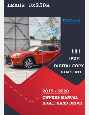lexus ux250h 2019-2020 owners manual